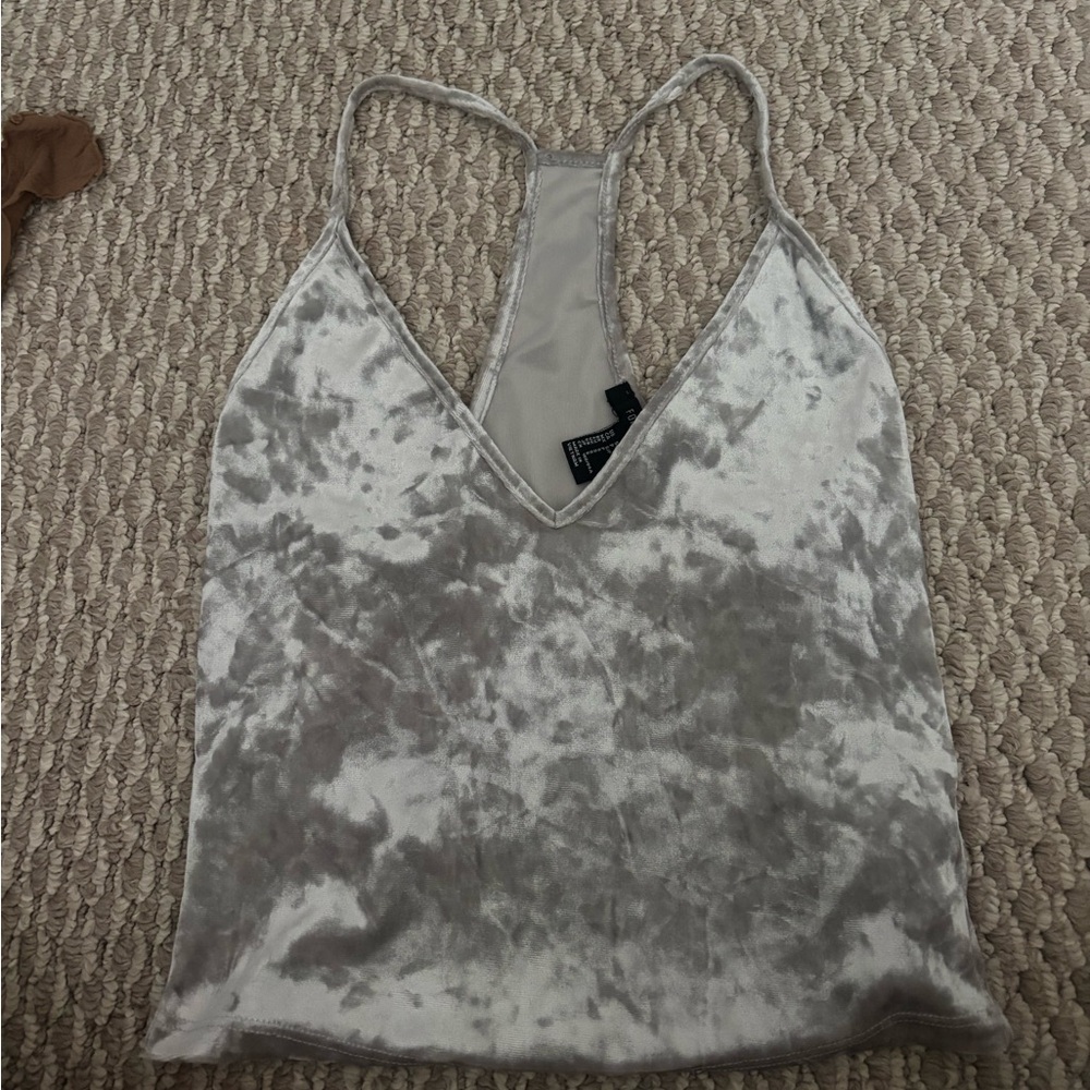 Forever 21 Velvet Silver Camisole